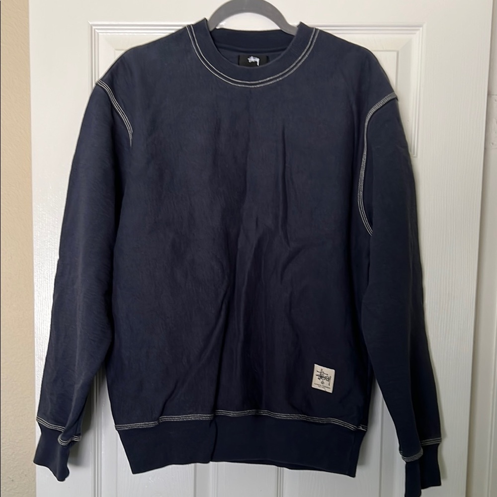 Stussy Contrast Stitch Label Crew Sweater